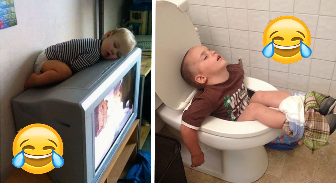 15 Imagini Mortale Care Arată Cum Copiii Pot Dormi Oriunde Eda